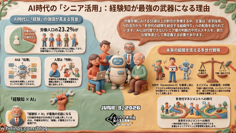 AI時代、なぜ企業は“若さ”より“経験”を求め始めているのか / Why Experience May Become More Valuable in the AI Era :「アメリカ人事界隈」#アメリカHR #HRLinqs #HRLinqsLearning #HRLinqsConnect