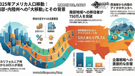 人が流れる州、流出する州:2025年アメリカ人口移動の実態 / Population Winners and Losers :「アメリカ人事界隈」#アメリカHR #HRLinqs #HRLinqsLearning #HRLinqsConnect