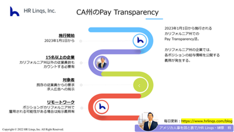 CA州のPay Transparency：「アメリカ人事を図と表で（仮）」