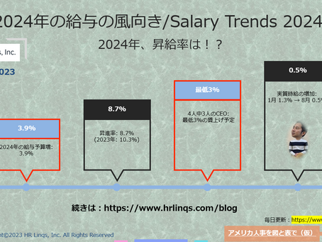 2024年の給与の風向き/Salary Trends 2024:「アメリカ人事を図と表で(仮)」#アメリカHR