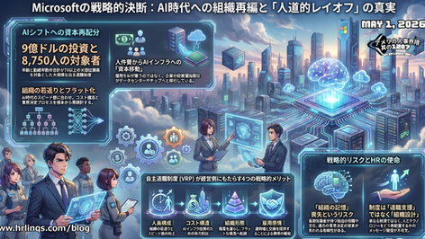 Microsoftの自主退職制度に9億ドル / Workforce Redesign in the AI Era:「アメリカ人事界隈」#アメリカHR #HRLinqs #HRLinqsLearning #HRLinqsConnect