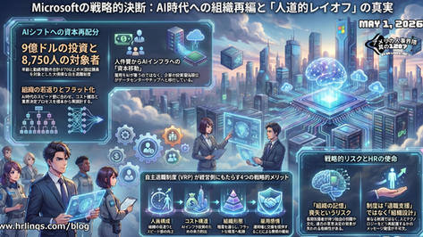 Microsoftの自主退職制度に9億ドル / Workforce Redesign in the AI Era:「アメリカ人事界隈」#アメリカHR #HRLinqs #HRLinqsLearning #HRLinqsConnect