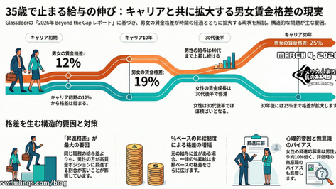 キャリア30年で25%差 / The Gender Pay Gap Is Driven by Promotions :「アメリカ人事界隈」#アメリカHR #HRLinqs #HRLinqsLearning #HRLinqsConnect