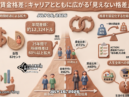 男女の賃金格差は年間約1.8万ドル / Why the Gender Pay Gap Still Matters in 2026 :「アメリカ人事界隈」#アメリカHR #HRLinqs #HRLinqsLearning #HRLinqsConnect