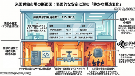 AI時代の雇用市場、「安定」の中で進む静かな変化 / The Quiet Transformation of the Labor Market in the AI Era:「アメリカ人事界隈」#アメリカHR #HRLinqs #HRLinqsLearning #HRLinqsConnect