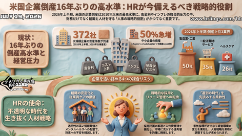 倒産件数はリーマンショック以来の水準へ / Why HR Should Pay Attention to Rising Bankruptcy Filings :「アメリカ人事界隈」#アメリカHR #HRLinqs #HRLinqsLearning #HRLinqsConnect