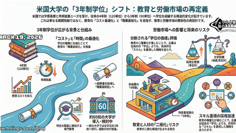 3年制学士の台頭:コスト・時間・雇用を巡る新しい選択肢 / The Rise of 3-Year Degrees:「アメリカ人事界隈」#アメリカHR #HRLinqs #HRLinqsLearning #HRLinqsConnect