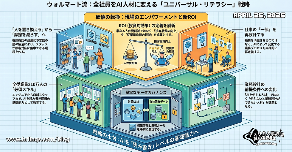 AIは一部の専門職だけのものではない:ウォルマートが示す“全社員AI化” / AI Is No Longer Just for Specialists :「アメリカ人事界隈」#アメリカHR #HRLinqs #HRLinqsLearning #HRLinqsConnect
