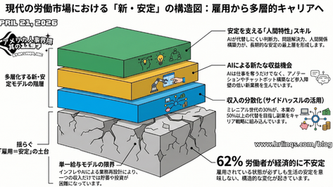 “働いているのに不安定”が常態化:副業と複数収入時代の到来 / Working but Still Unstable:「アメリカ人事界隈」#アメリカHR #HRLinqs #HRLinqsLearning #HRLinqsConnect