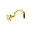 Miniature : Piercing nez spiral fleur brillant
