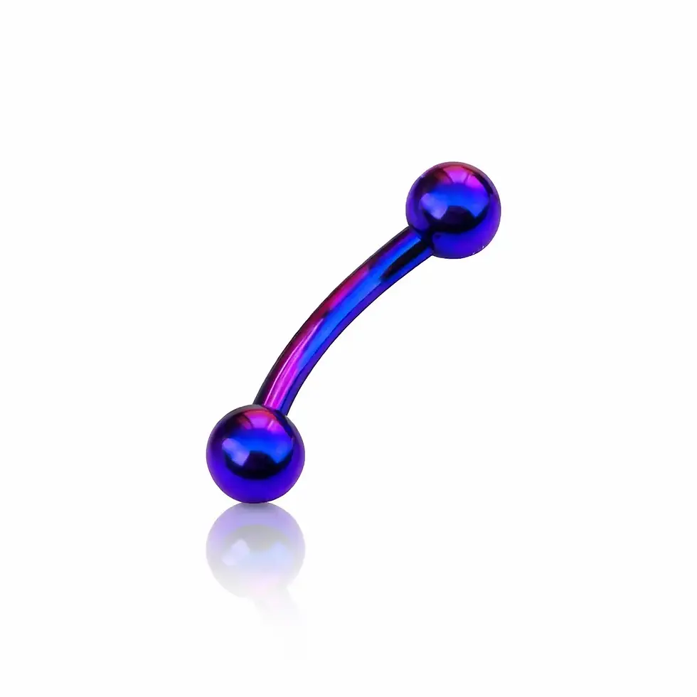 Piercing arcade titane bleu