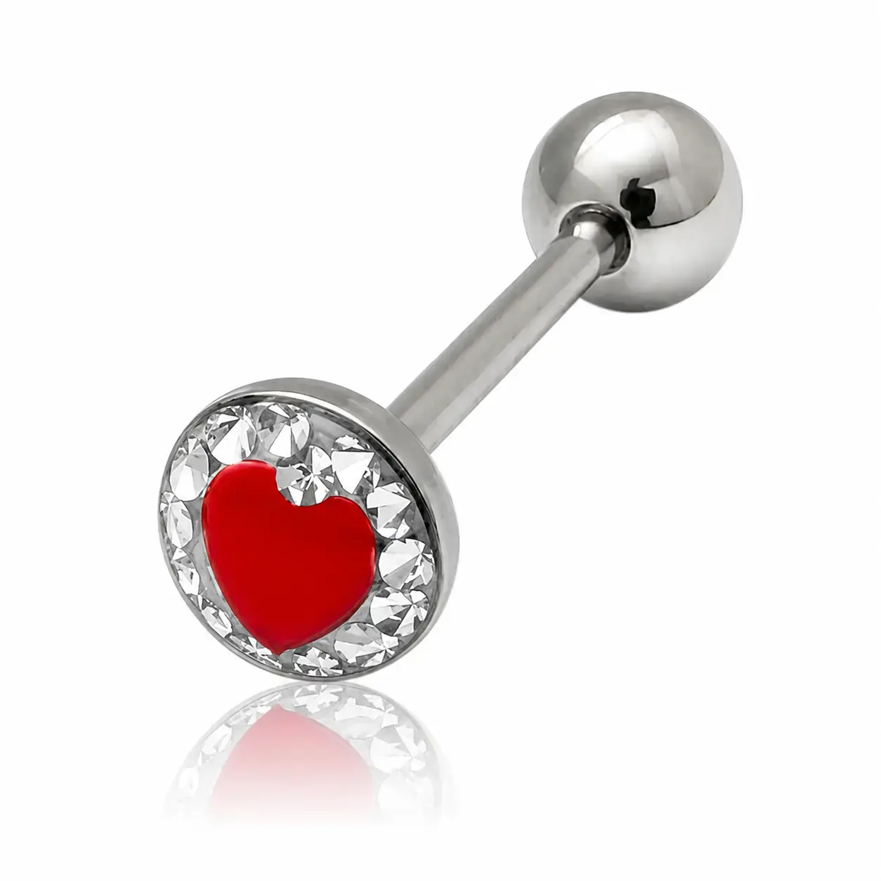 Piercing langue coeur