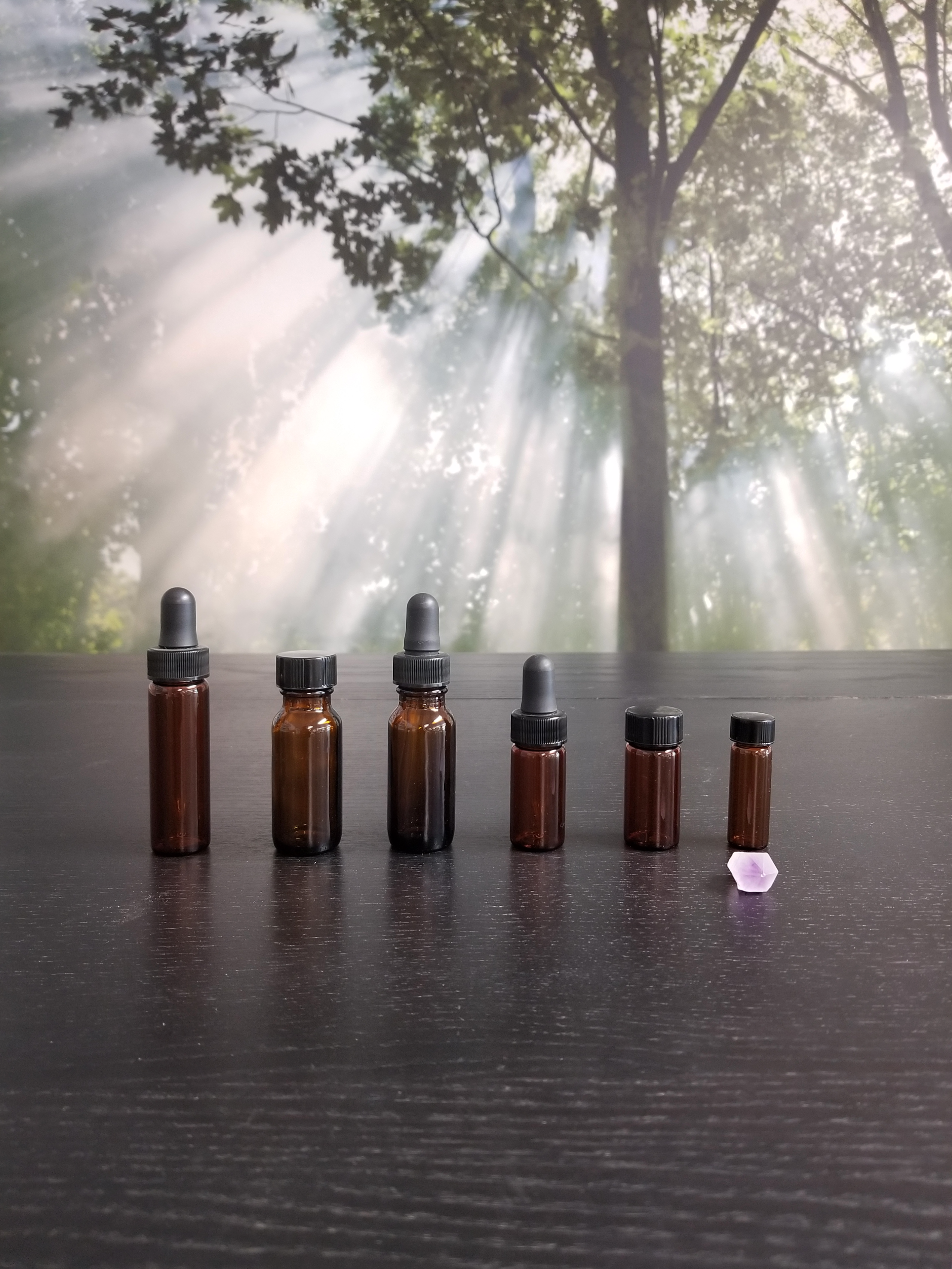 Amber Bottle With Lid 1/8 ounce