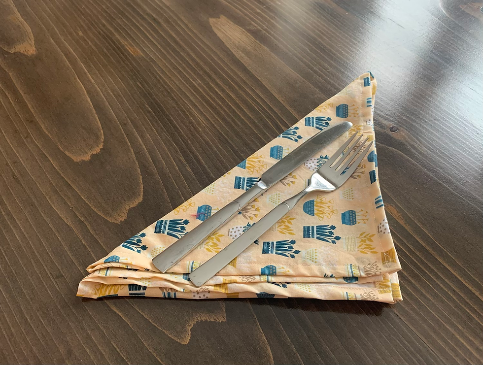 Thumbnail: Set of 4 Napkins - Potted Plants + Yellow