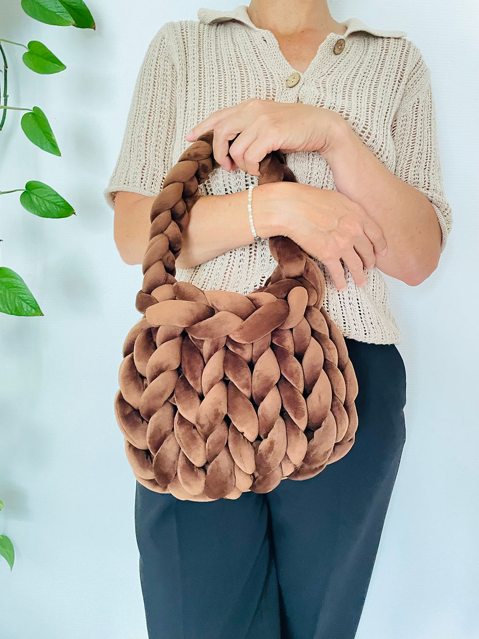 Grobstrick-Workshop aus Samtgarn - Taschen & Kränze & Kissen