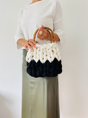 Häkelanleitung Grobstrick Handtasche FunnyBag Maschenherz