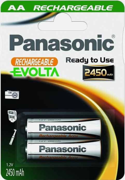 Piles LR6 EVOLTA rechargeables AA ready to use 1.2V 2450 mAh PANASONIC