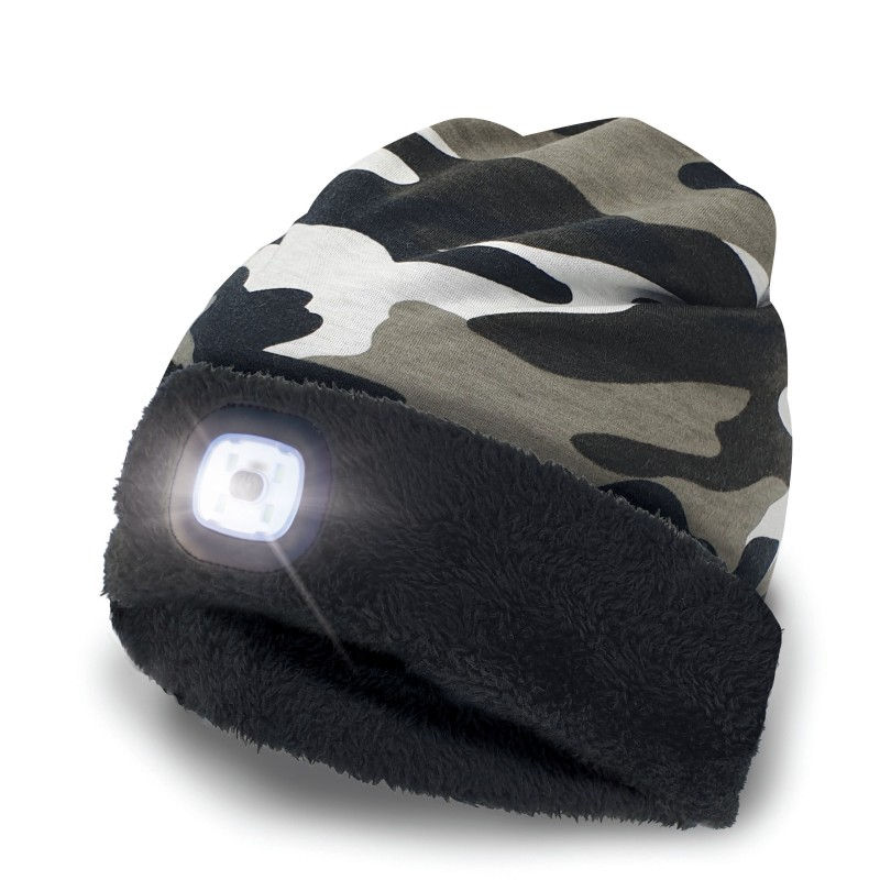 CAP23 - Bonnet avec frontale LED rechargeable
