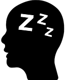 Gold profile head with three Z letters icon, representing insomnia and disrupted sleep patterns.