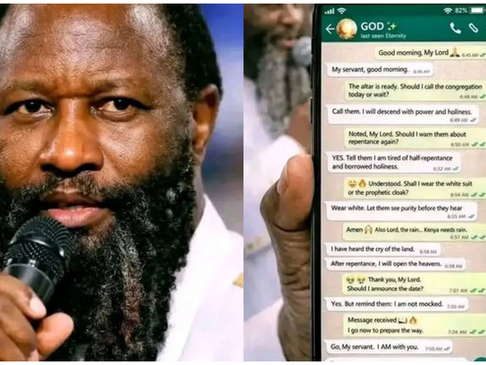 Prophet Owuor Dismisses Viral WhatsApp Screenshot Claiming ‘Chat With God’