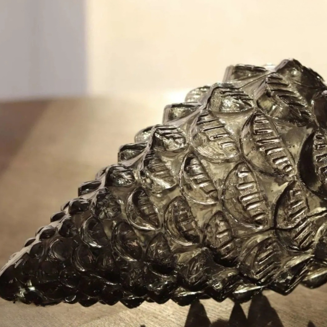 Extra Large Smoked Glass Acorn Decoration