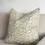 Thumbnail: Leaf Print Cotton Cushion Cover in Colour Olive