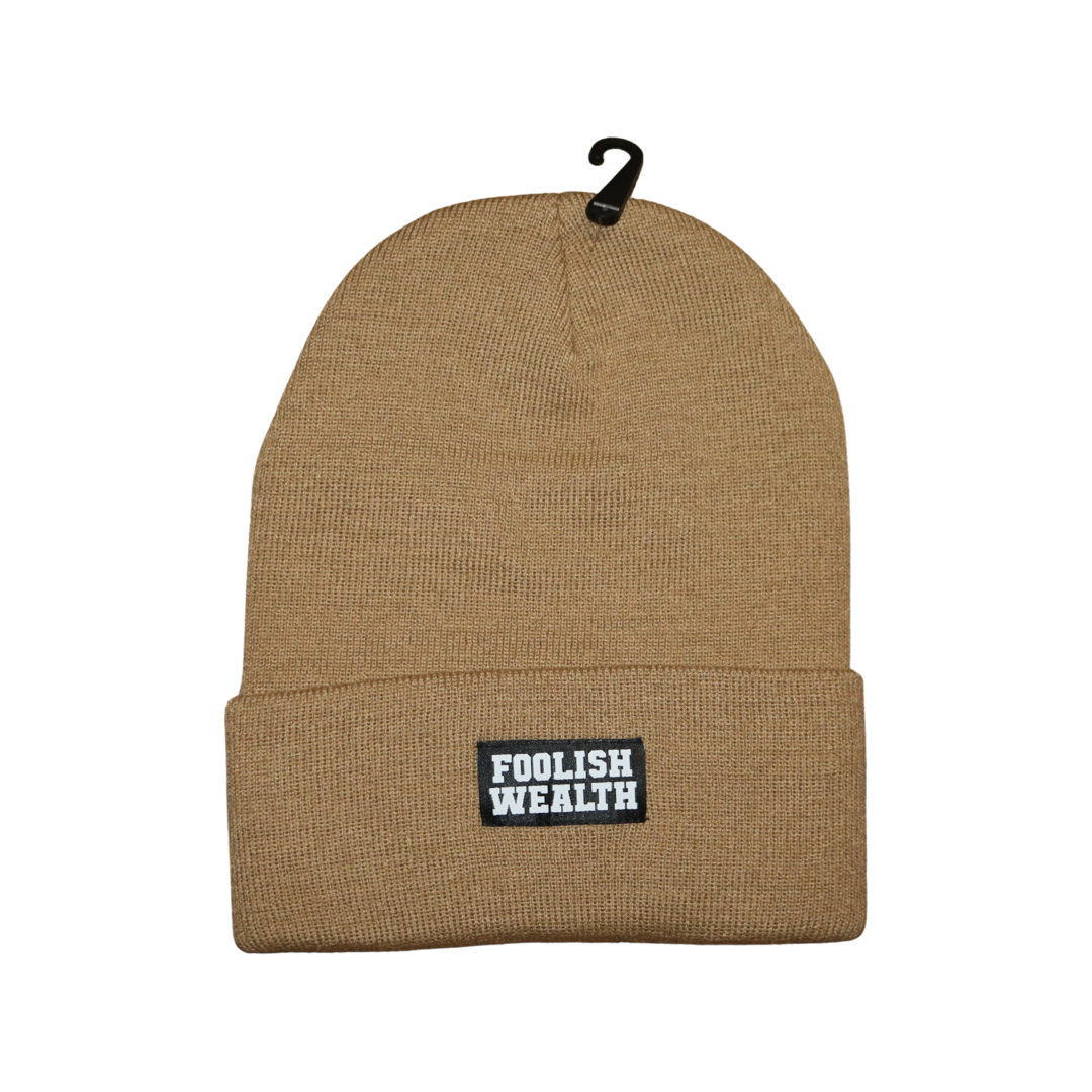 Tan Foolish Wealth Beanie
