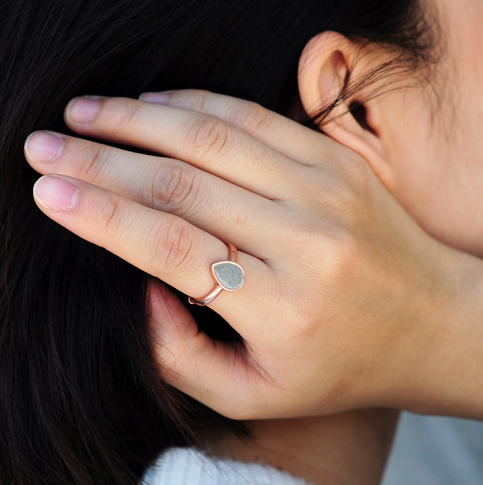 Thumbnail: C3CraftStudio｜Grey Concrete Drop Ring / Geometric Series