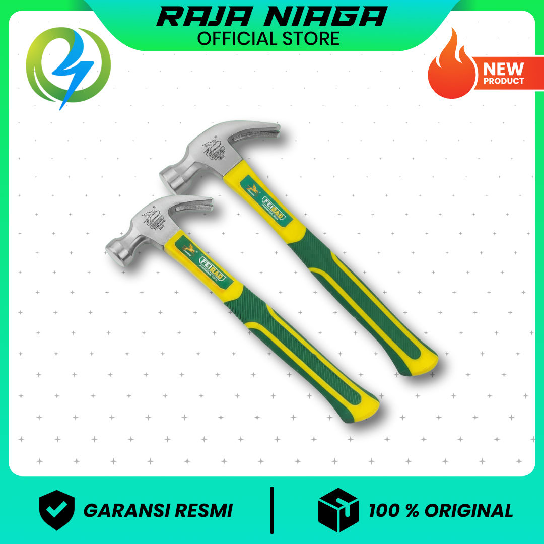 Feibao Palu Kambing / Claw Hammer 8-16 oz / Martil Kambing Gagang Karet / F19-30