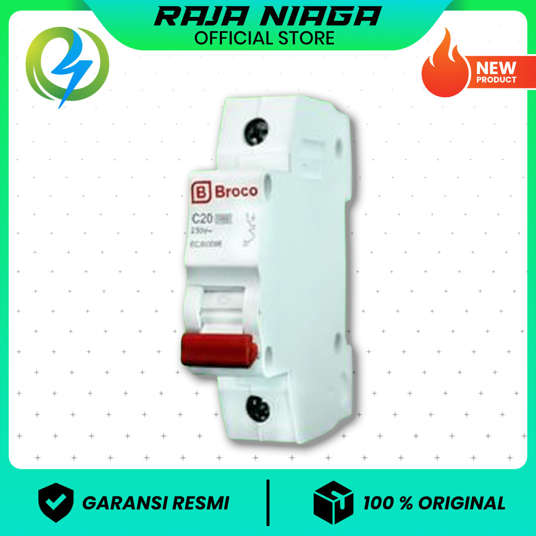 MCB 1 PHASE 20 AMPERE MERK BROCO BEST SELLER