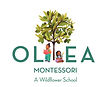 Olea Montessori logo of an olive tree with children underneath
