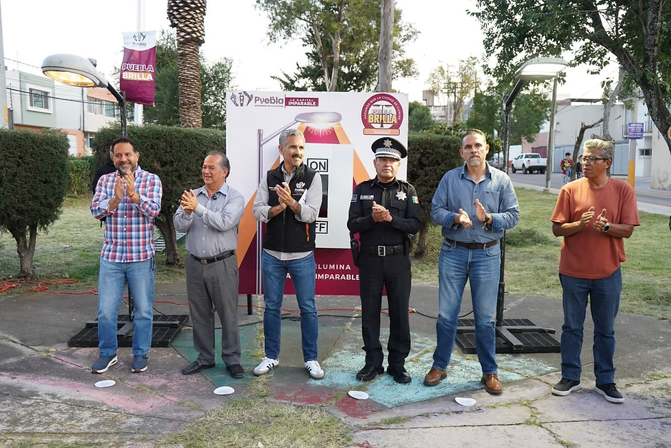 Con Puebla Brilla, Gobierno de Pepe Chedraui moderniza al 100 por ciento el alumbrado público en la colonia Reforma