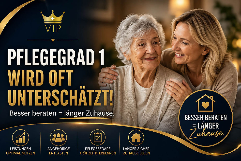 Pflegegrad 1 wird zum Risiko ohne Beratungseinsatz
