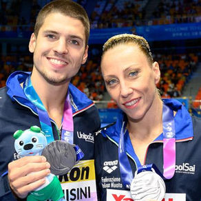 Seconda medaglia d'argento di Giorgio Minisini e Manila Flamini nel libero ai mondiali di Corea!