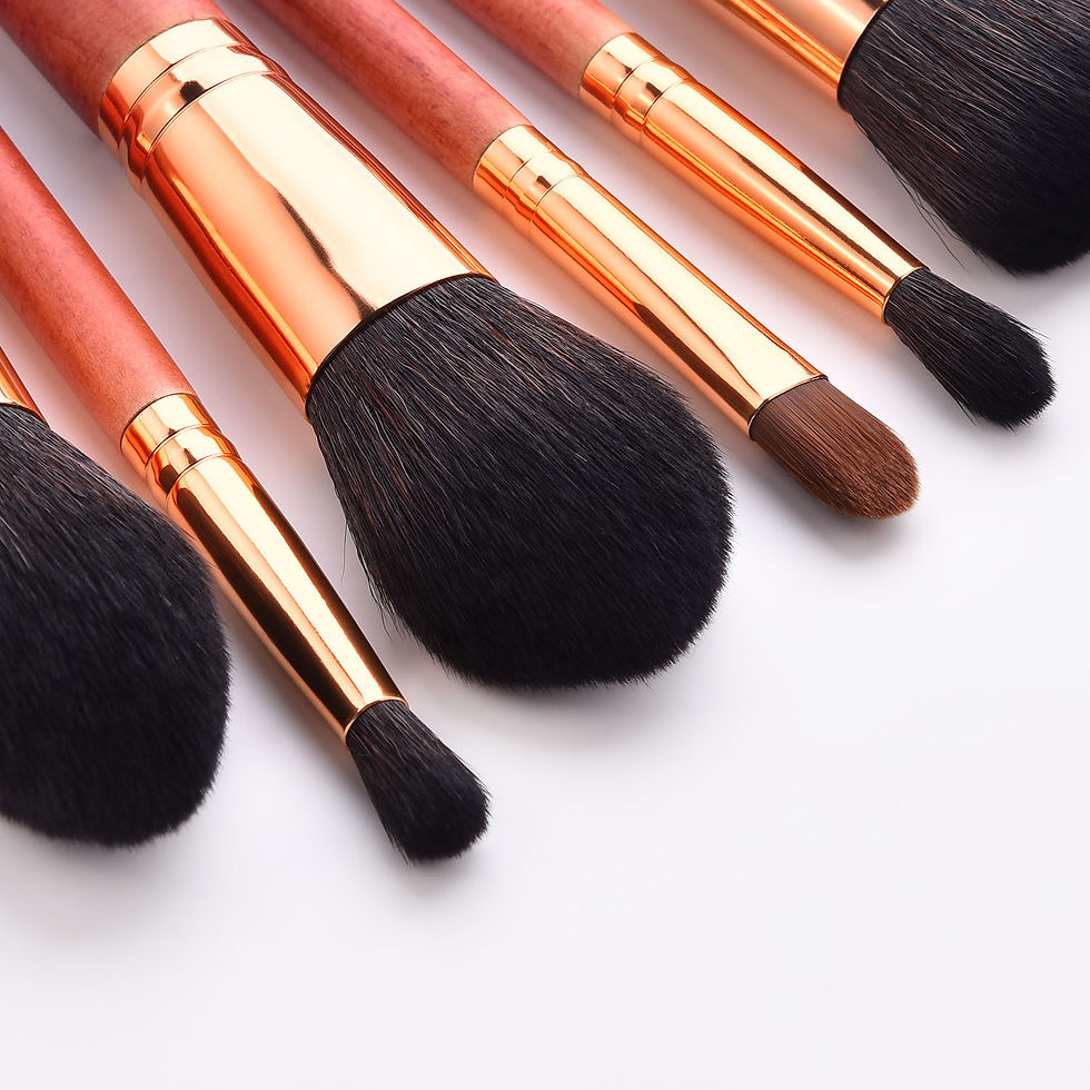 Thumbnail: 12-Piece Makeup Brush Set with Powder Brush and Wood Brushes