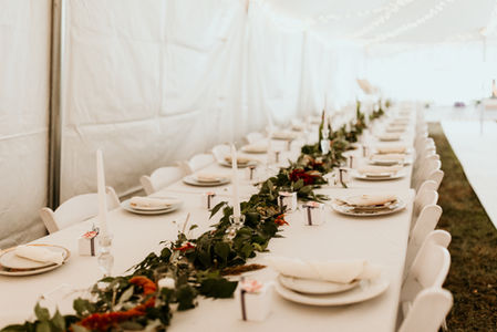 september wedding flowers coral navy burgundy flower farm table runner