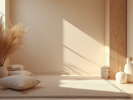 A peaceful meditation space designed for relaxation and healing