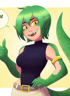 furry lizard scaly cute girl you got this commission digital art illustration
