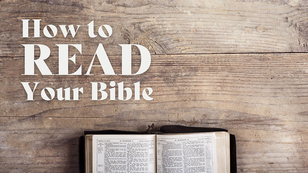 How to Read Your Bible Workshop