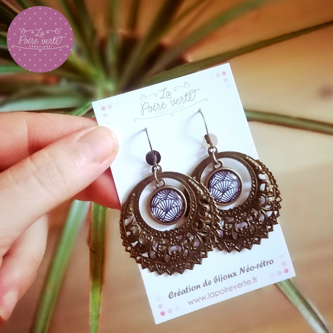 Boucles "Farah" motif au choix