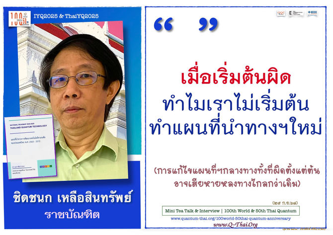 (October 2025) - Chidchanok Lursinsap | ชิดชนก เหลือสินทรัพย์ | ราชบัณฑิต | “เมื่อเริ่มต้นผิด !” |