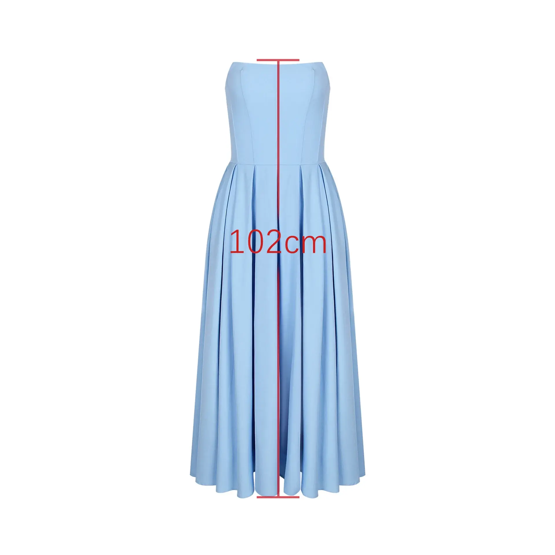 Suninheart Summer Vestidos De Fiesta 2024 New in Elegant Strapless Flare Dress W