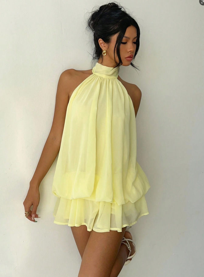 Women's Vacation Slim Fit Fashion Sexy Backless Halter Tie Waist Versatile Solid