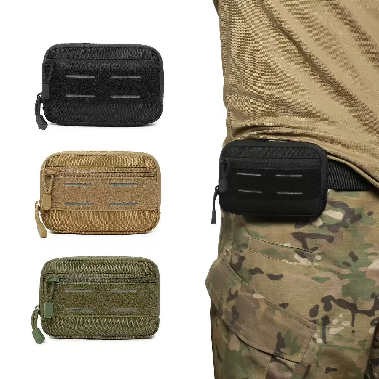 Tactical Molle Admin Pouch Outdoor EDC Tool Bag Waist Fanny Pack Outdoor Sports
