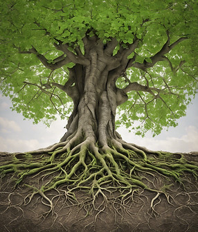 a tree with deep roots and new green leaves.jpg