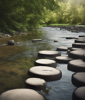 peaceful river with stepping stones crossing it.jpg