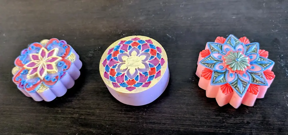 Thumbnail: Kaleidoscopic Butter Soap Bars - 3.5oz | Handmade and Painted