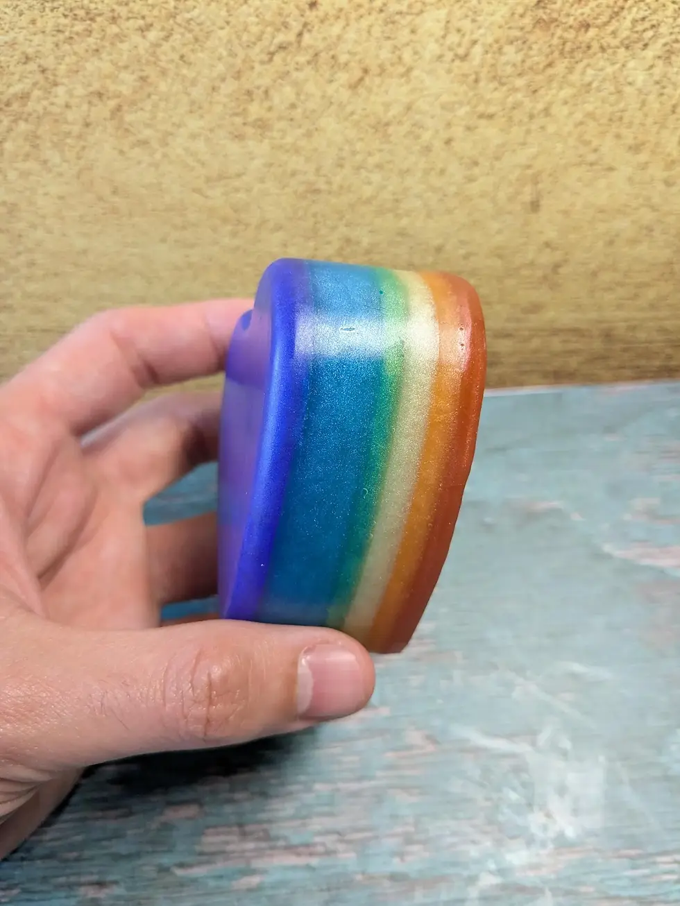 Thumbnail: Rainbow Hearts Honey Soap - Colorful Handmade Organic Soap | Moisturizing Bars