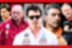 From left to right, James Vowles (Williams), Fred Vasseur (Ferrari), Toto Wolff (Mercedes), Andrea Stella (McLaren), and Jonathan Wheatley (Sauber). C/O to IMAGO via gpfans.com