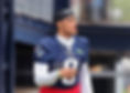 Christian Gonzalez during Patriots' practice. C/O to The Boston Globe via bostonglobe.com